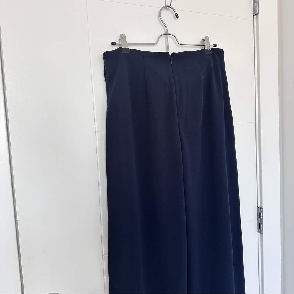 HALSTON Women’s Wide Leg Draped Pants Sz 8 – Wrap Hardware Detail – Flat Front ✨ - Picture 8 of 15